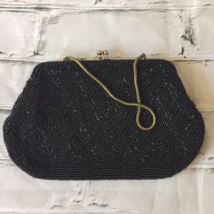 Vintage glass bead 1930s or 40s evening bag